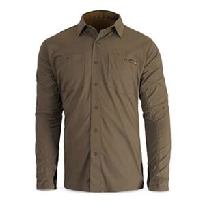 First Lite Ranger Long Sleeve Snap Front Shirt Mens Medium Green Outdoor